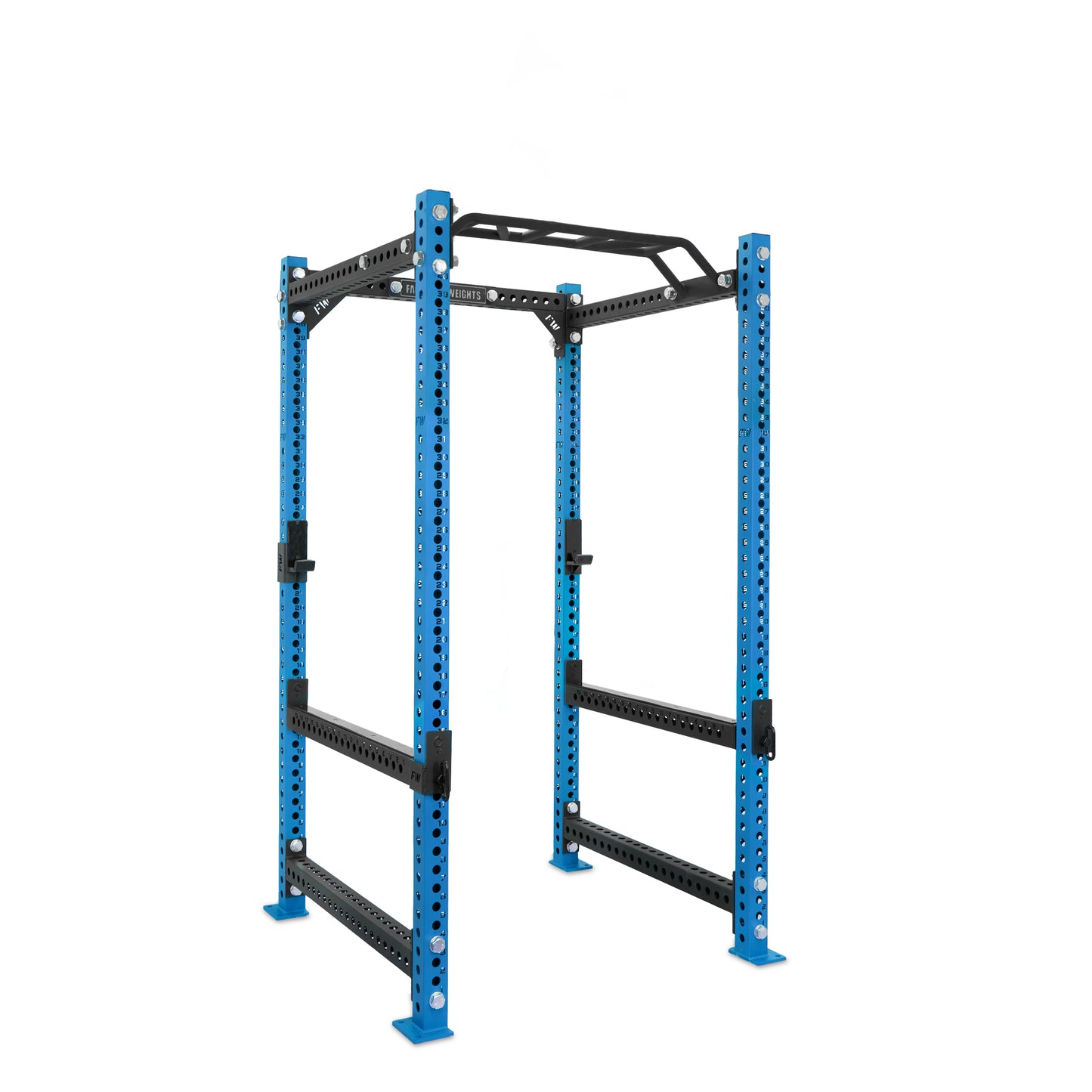 Regular Power Rack Blue Monkey Bar Flip Down Safety Bars