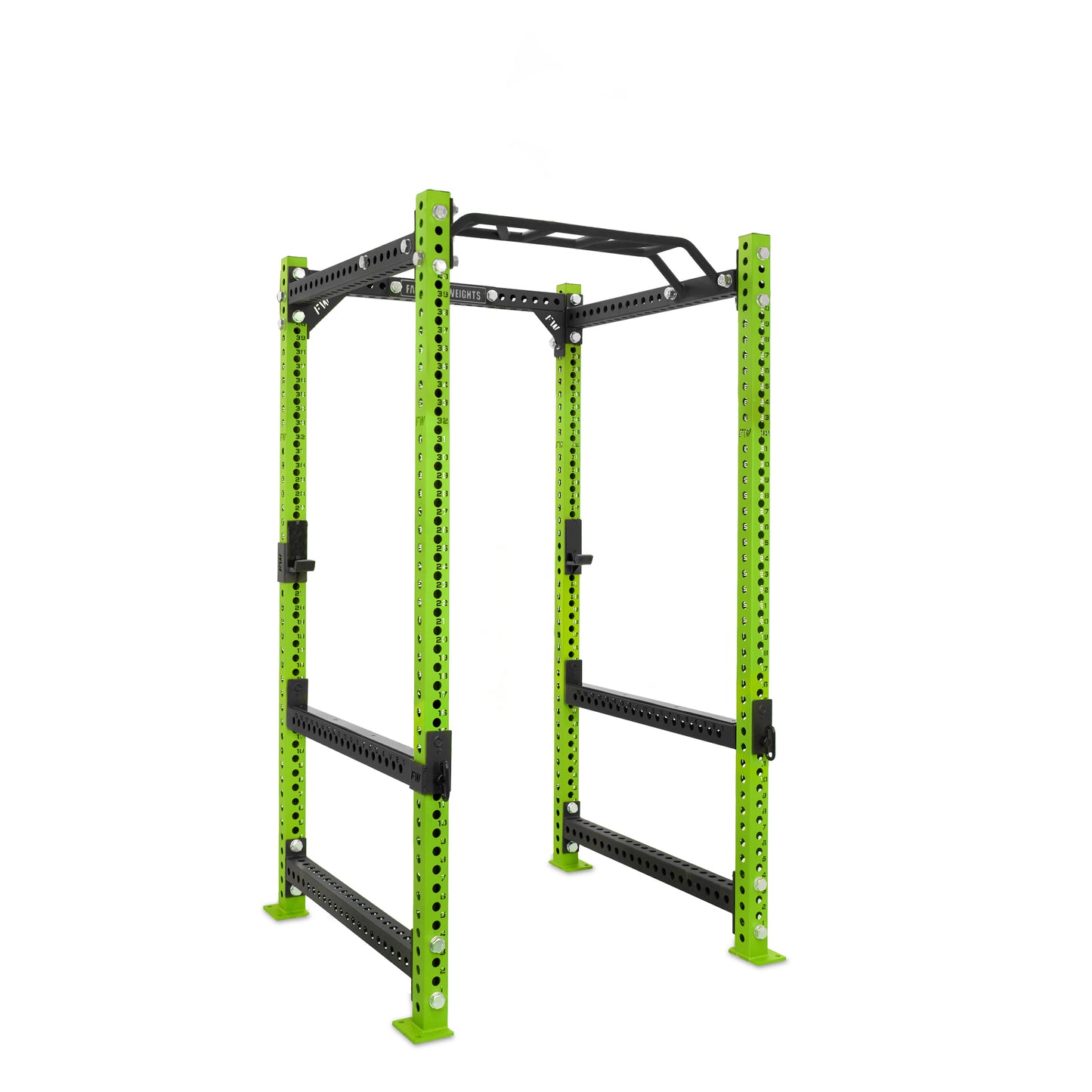 Regular Power Rack Green Monkey Bar Flip Down Safety Bars