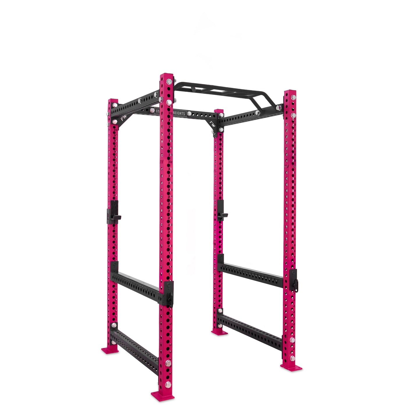 Regular Power Rack Pink Monkey Bar Flip Down Safety Bars