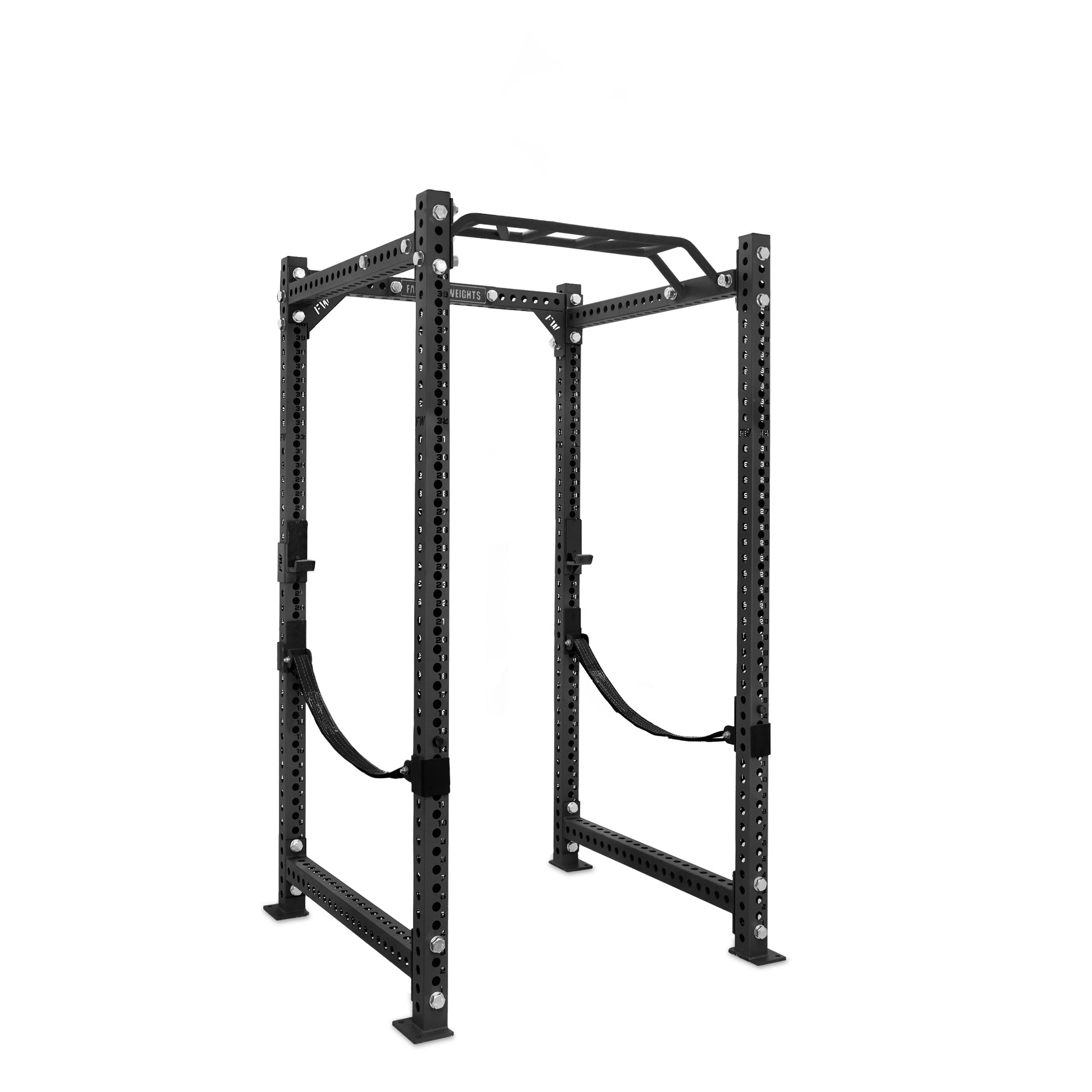 Regular Power Rack Black Monkey Bar Webbed Catchers