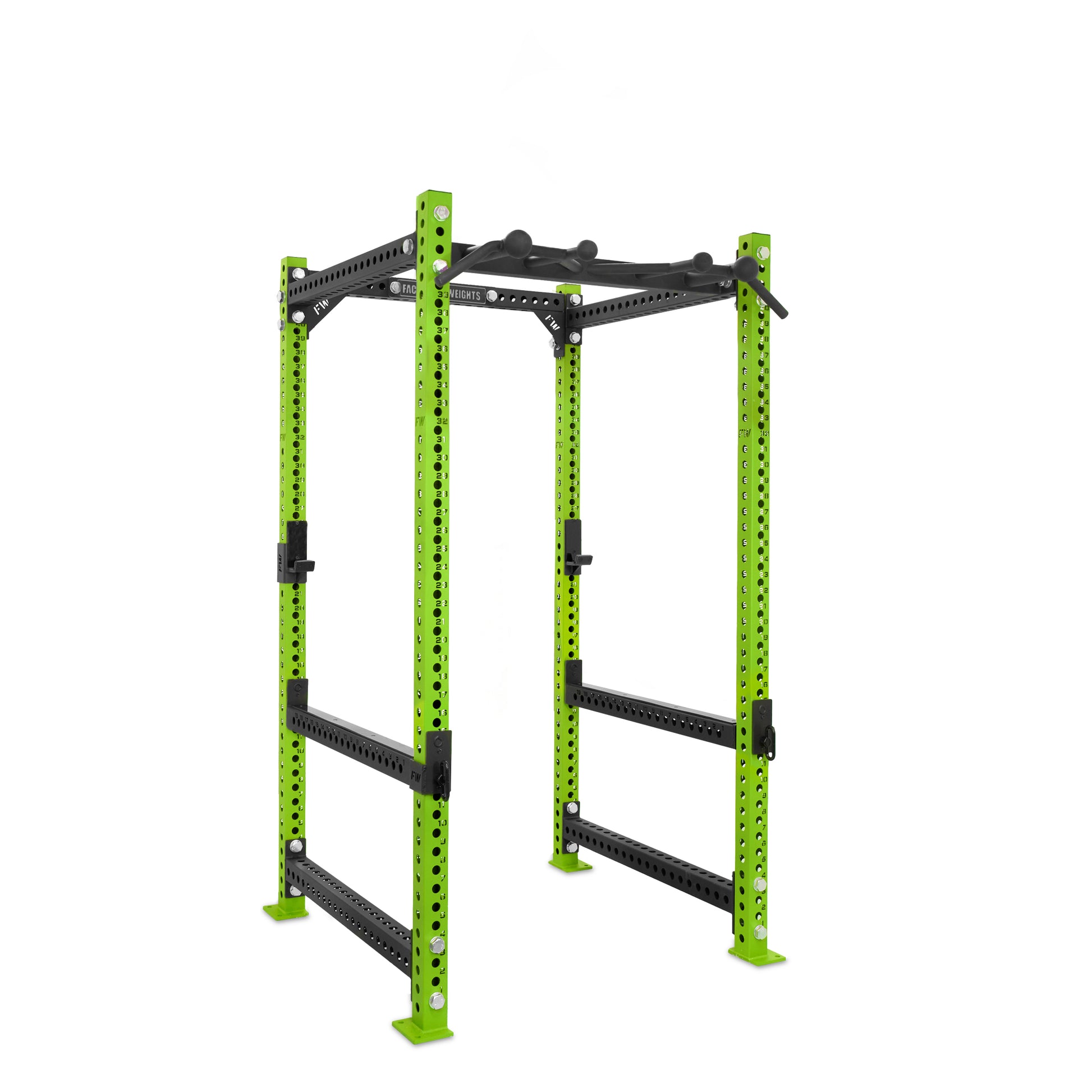 Regular Power Rack Green Omni Bar Flip Down Safety Bars