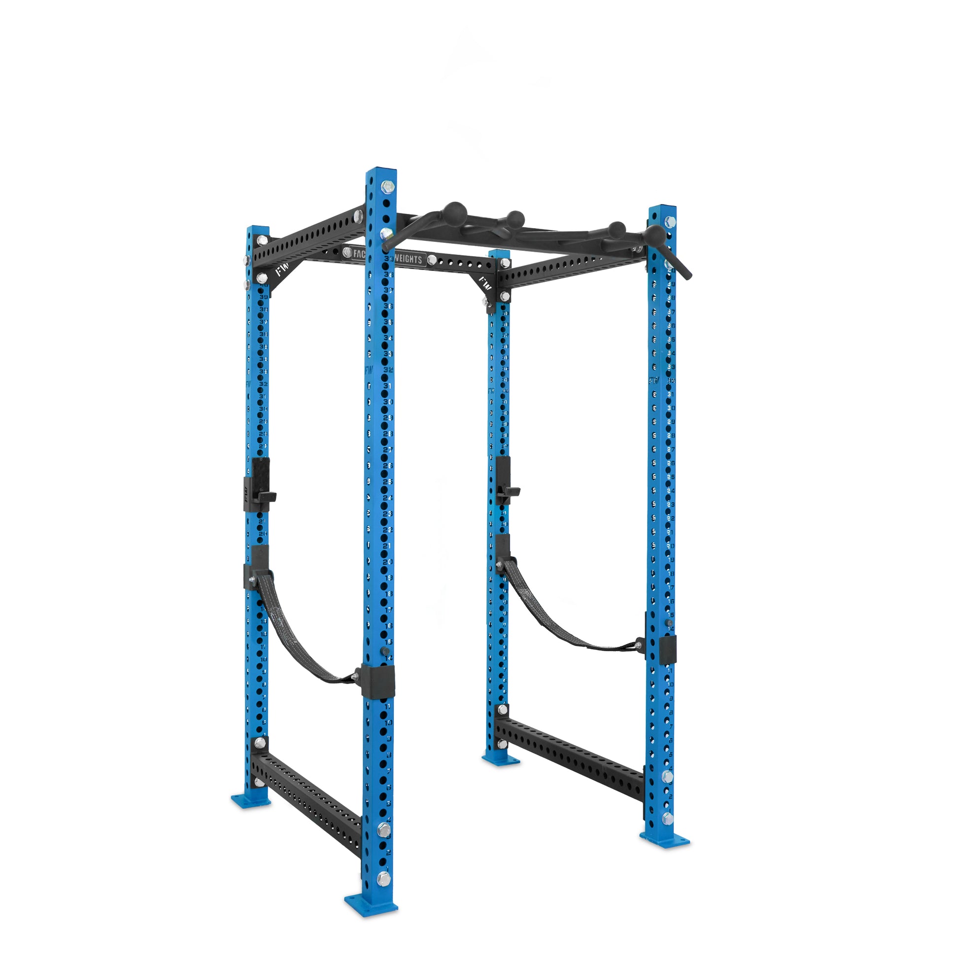 Regular Power Rack Blue Omni Bar Webbed Catchers