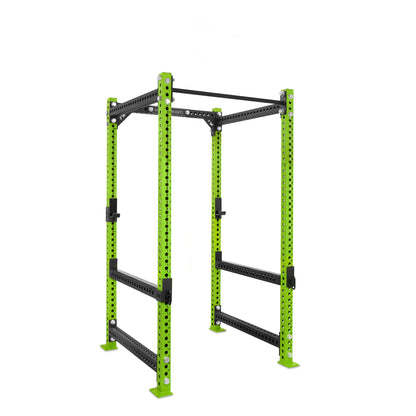 Regular Power Rack Green Standard Bar Flip Down Safety Bars