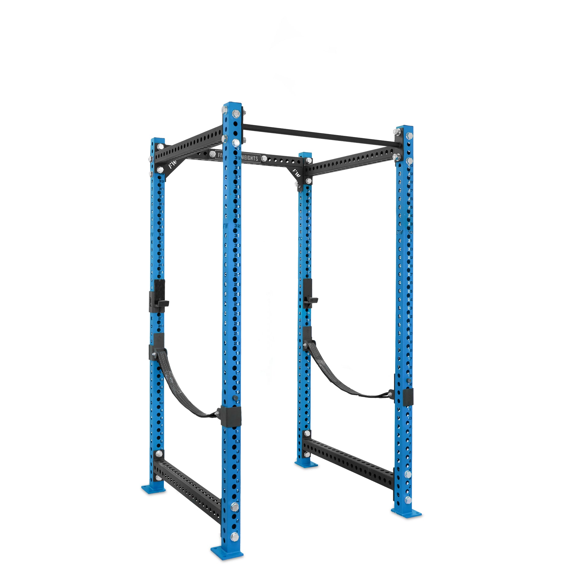 Regular Power Rack Blue Standard Bar Webbed Catchers