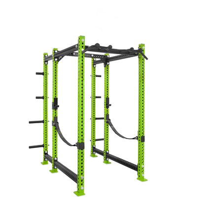 Regular Power Rack with Storage Green Omni Bar Webbed Catchers
