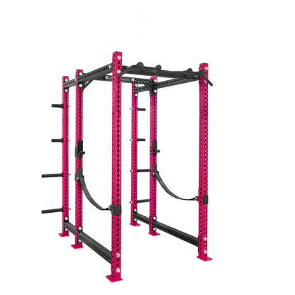 Regular Power Rack with Storage Pink Omni Bar Webbed Catchers
