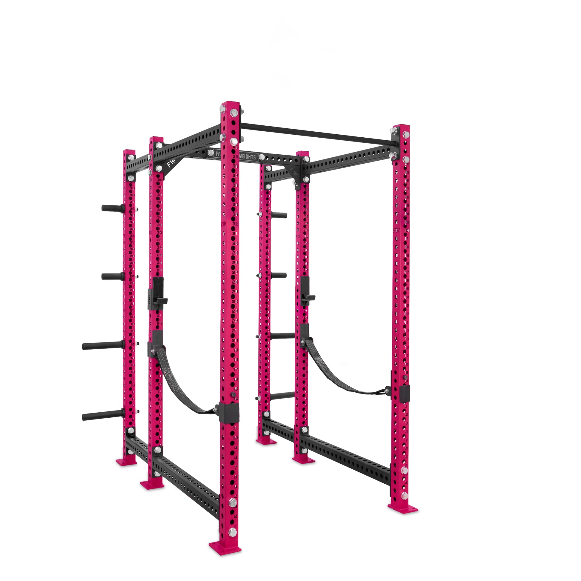 Regular Power Rack with Storage Pink Standard Bar Webbed Catchers