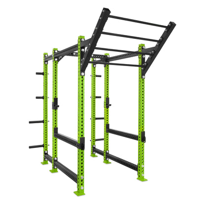 Regular Power Rack with Storage Green Level Up Bar Flip Down Safety Bars