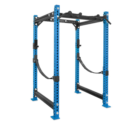 Short Power Rack Blue Omni Bar Webbed Catchers