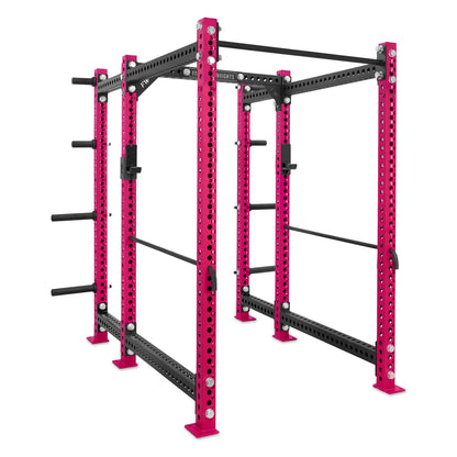 Short Power Rack with Storage Pink Standard Bar Safety Bars
