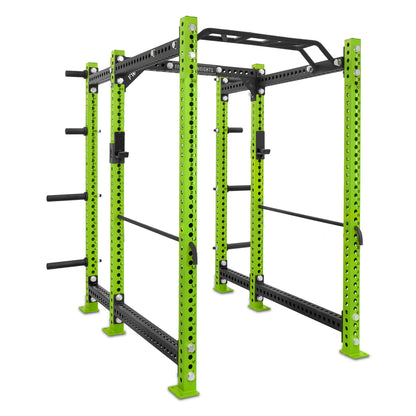 Short Power Rack with Storage Green Monkey Bar Safety Bars