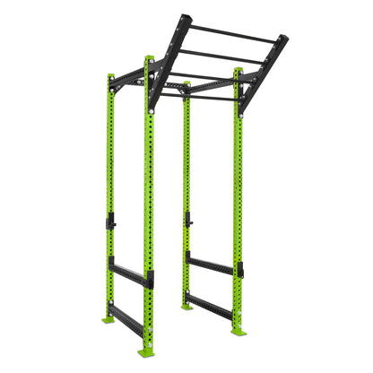 Tall Power Rack Green Level Up Bar Flip Down Safety Bars