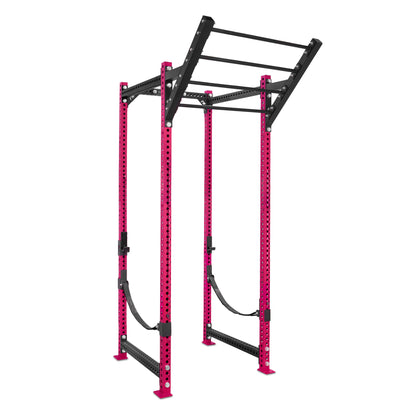 Tall Power Rack Pink Level Up Bar Webbed Catchers