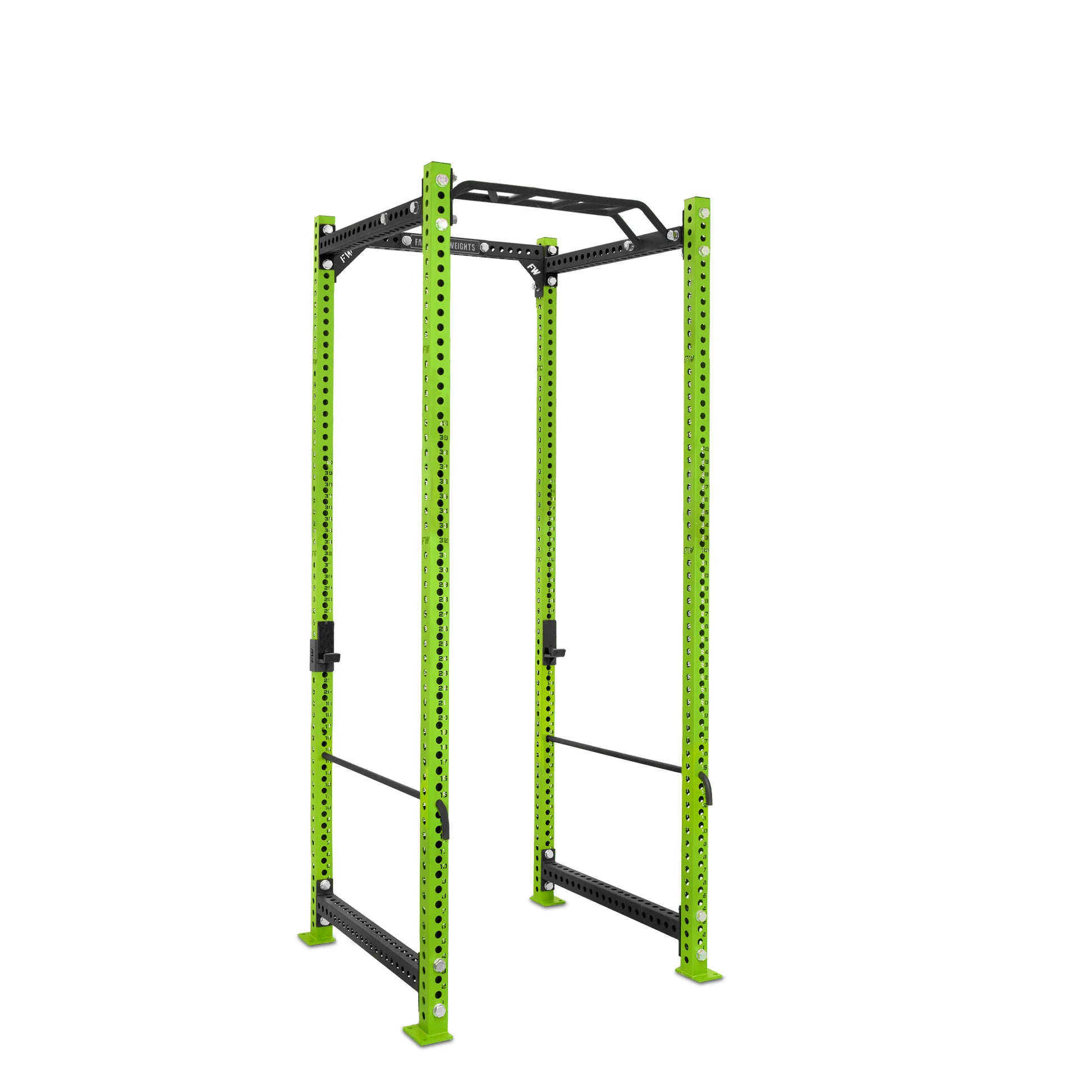 Tall Power Rack Green Monkey Bar Safety Bars