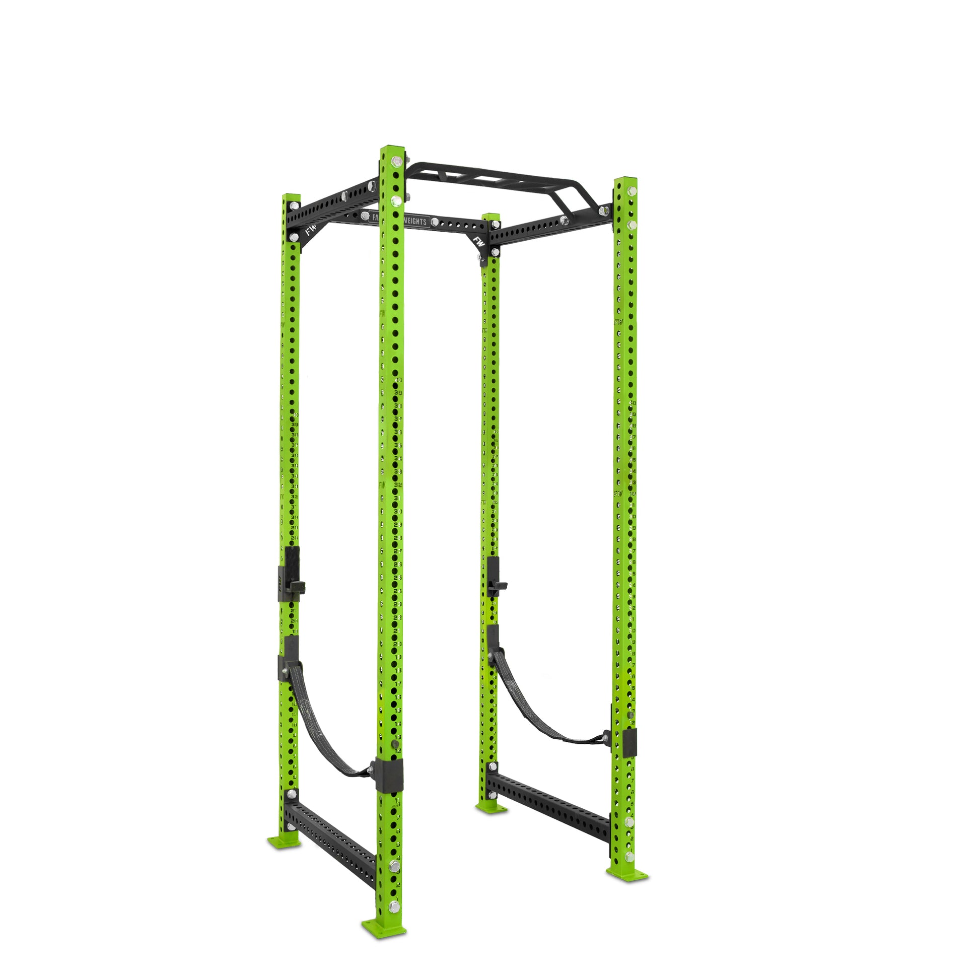 Tall Power Rack Green Monkey Bar Webbed Catchers