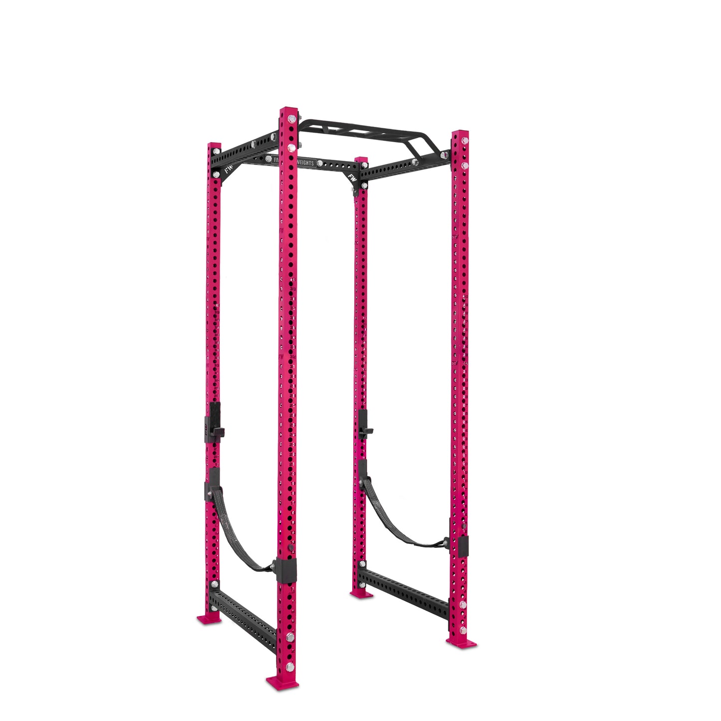 Tall Power Rack Pink Monkey Bar Webbed Catchers