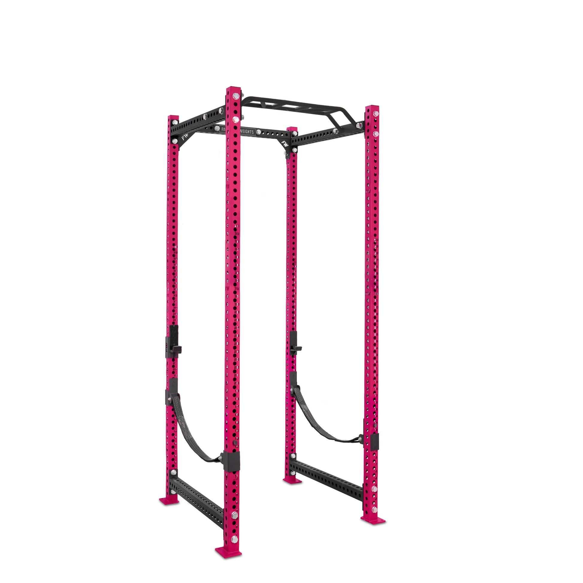Tall Power Rack Pink Monkey Bar Webbed Catchers
