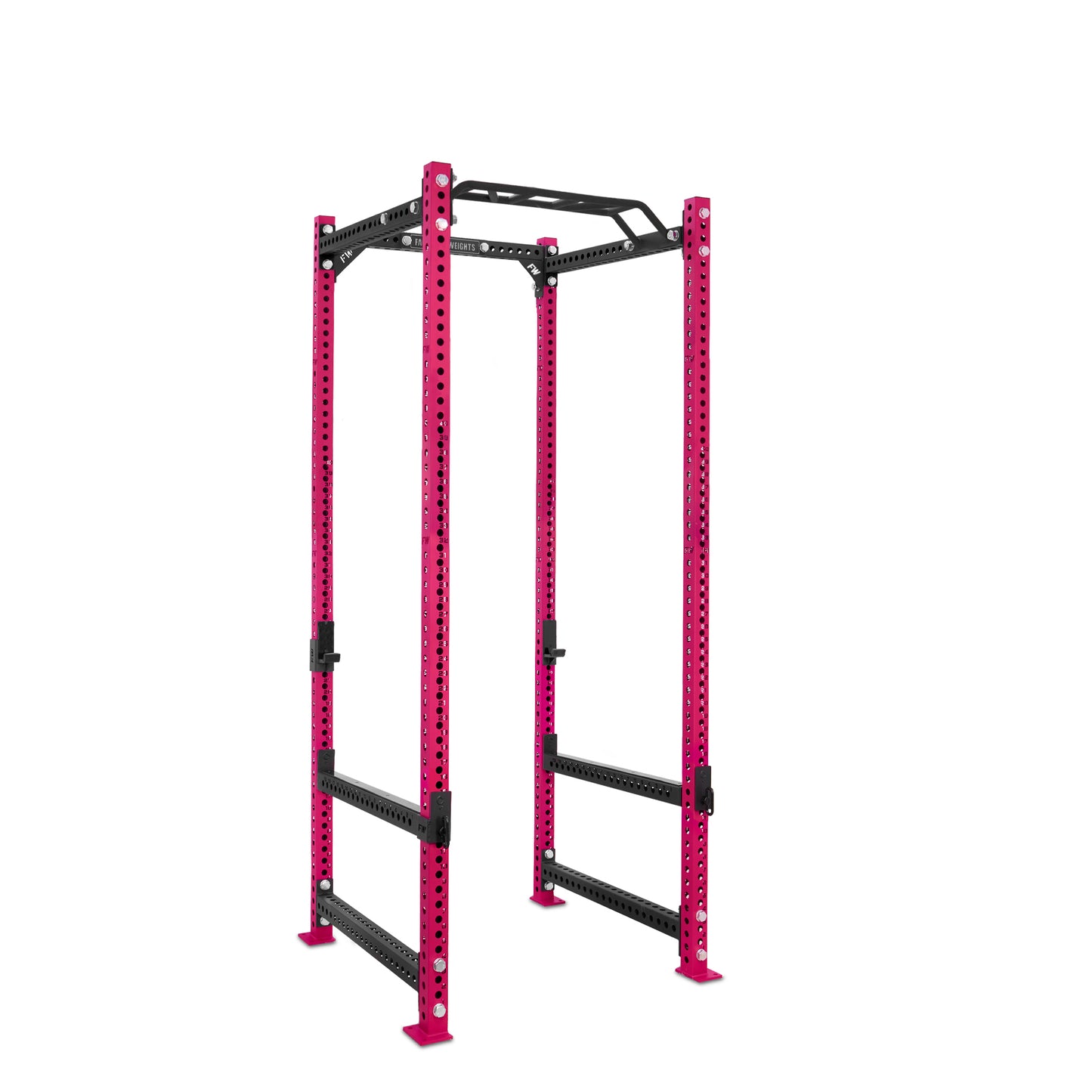 Tall Power Rack Pink Monkey Bar Flip Down Safety Bars