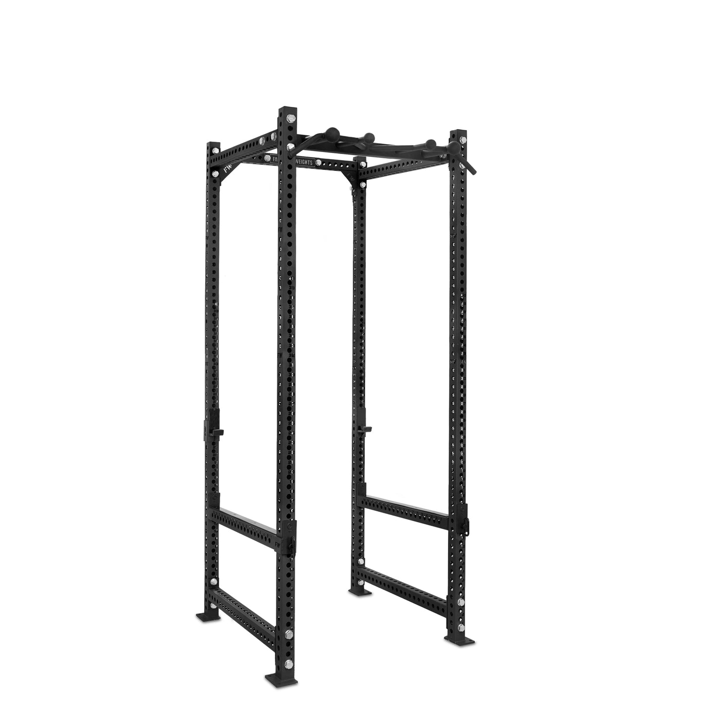 Tall Power Rack Black Omni Bar Flip Down Safety Bars