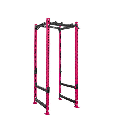 Tall Power Rack Pink Omni Bar Flip Down Safety Bars