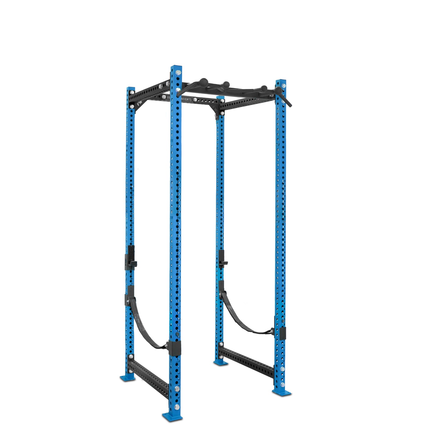 Tall Power Rack Blue Omni Bar Webbed Catchers