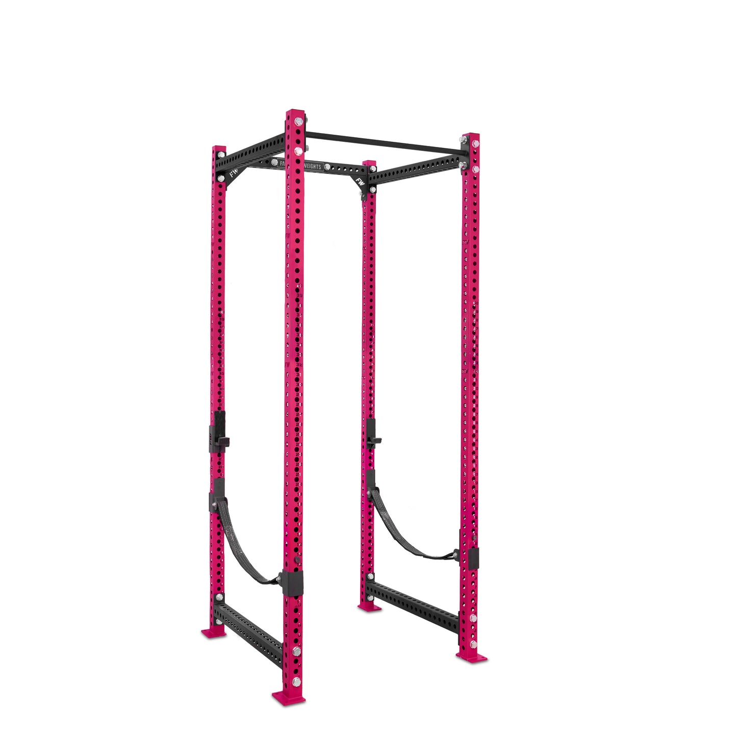 Tall Power Rack Pink Standard Bar Webbed Catchers