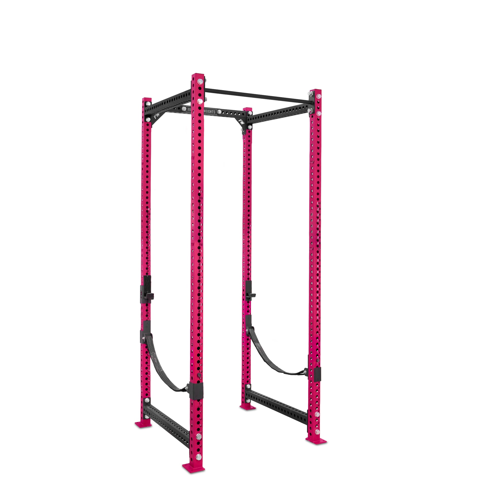 Tall Power Rack Pink Standard Bar Webbed Catchers