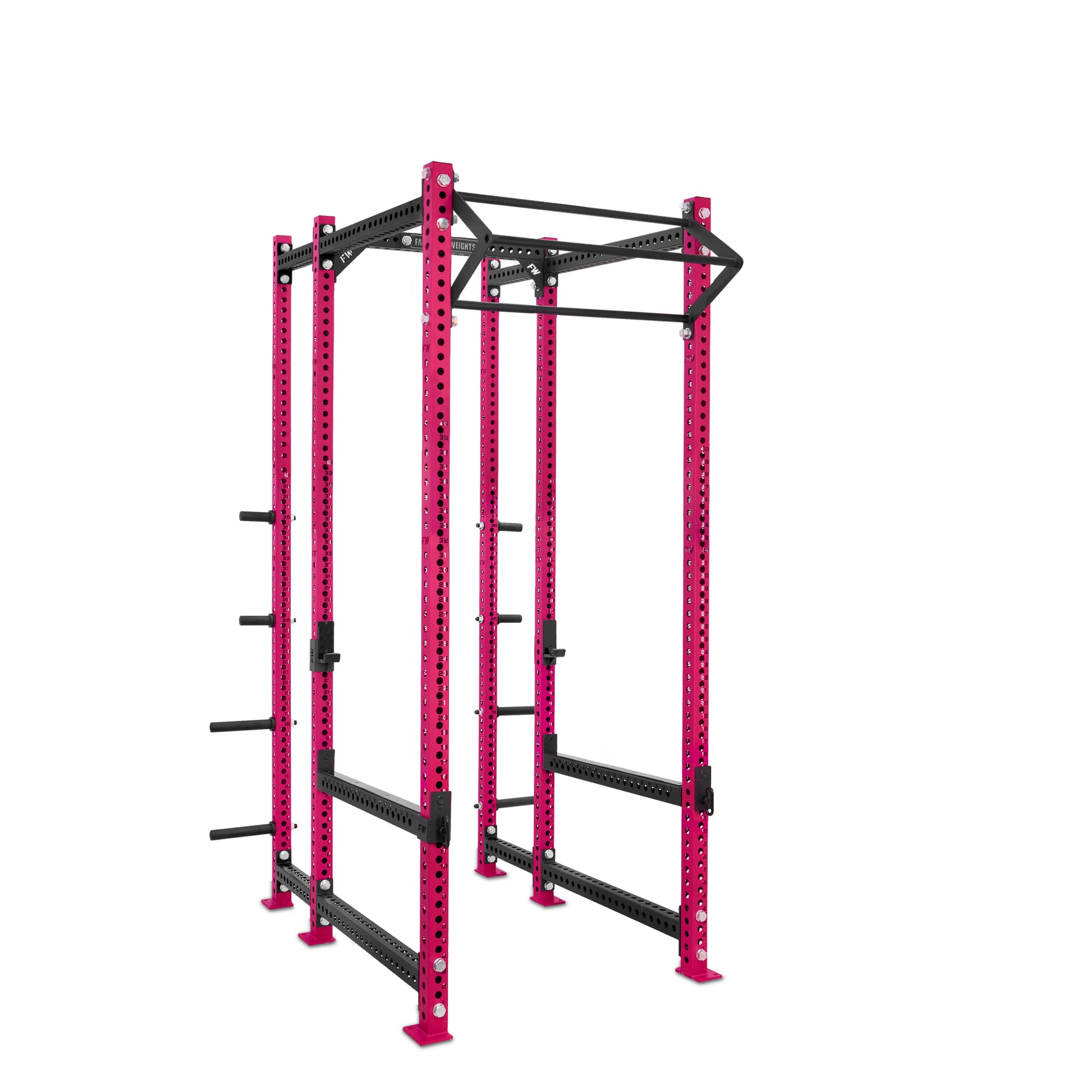 Tall Power Rack with Storage Pink Filthy North Bar Flip Down Safety Bars