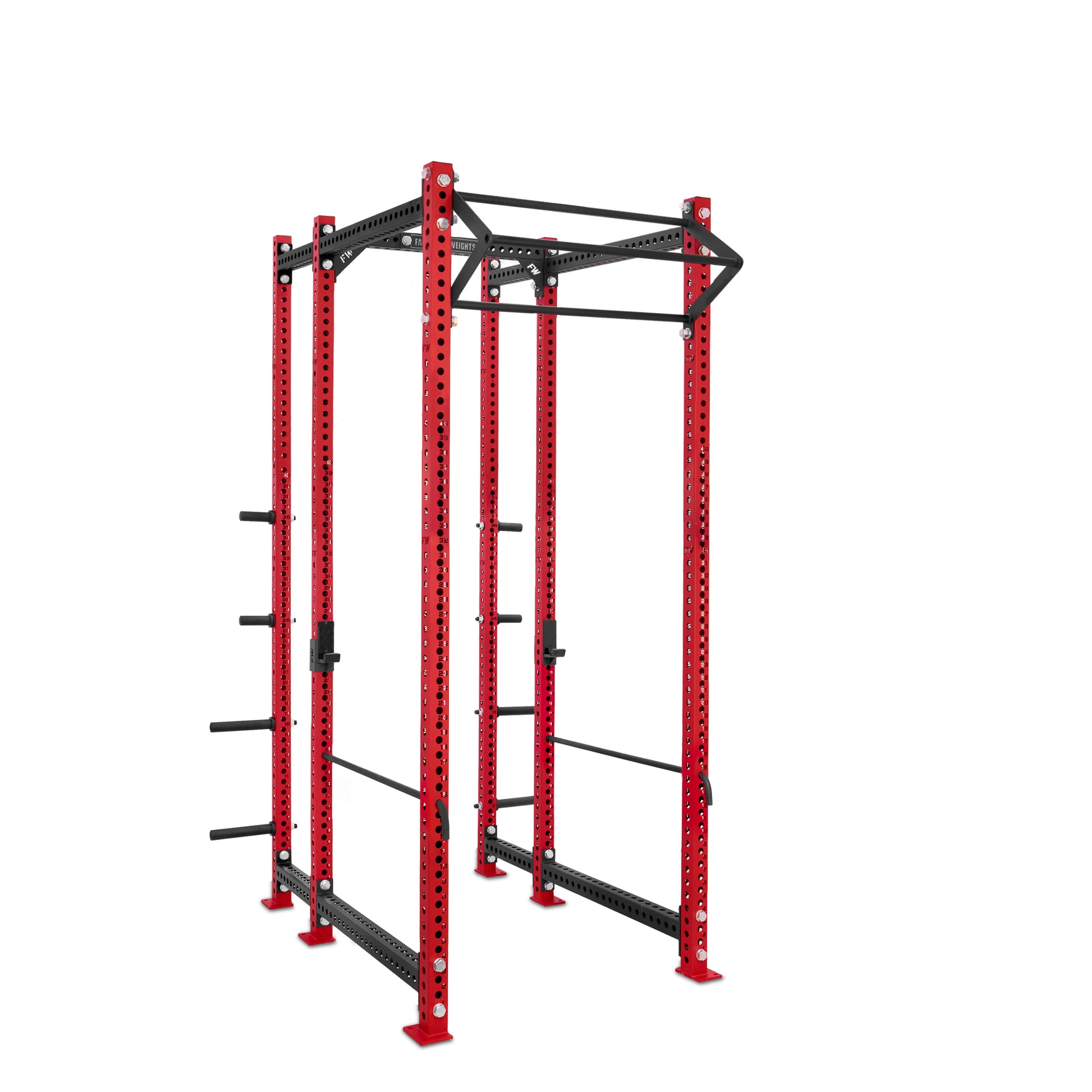 Tall Power Rack with Storage Red Filthy North Bar Safety Bars