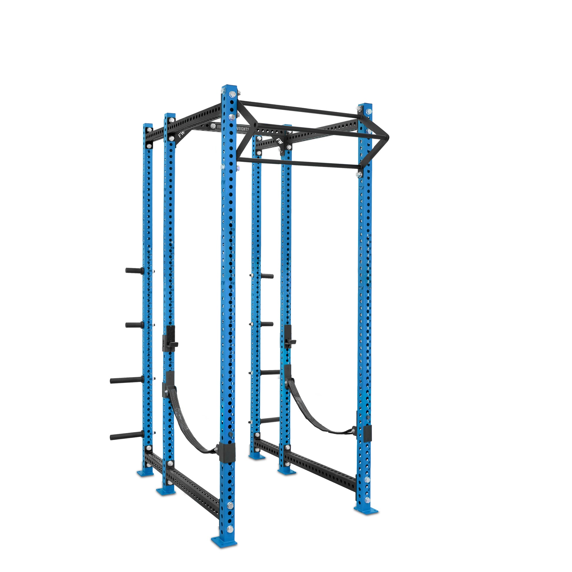 Tall Power Rack with Storage Blue Filthy North Bar Webbed Catchers