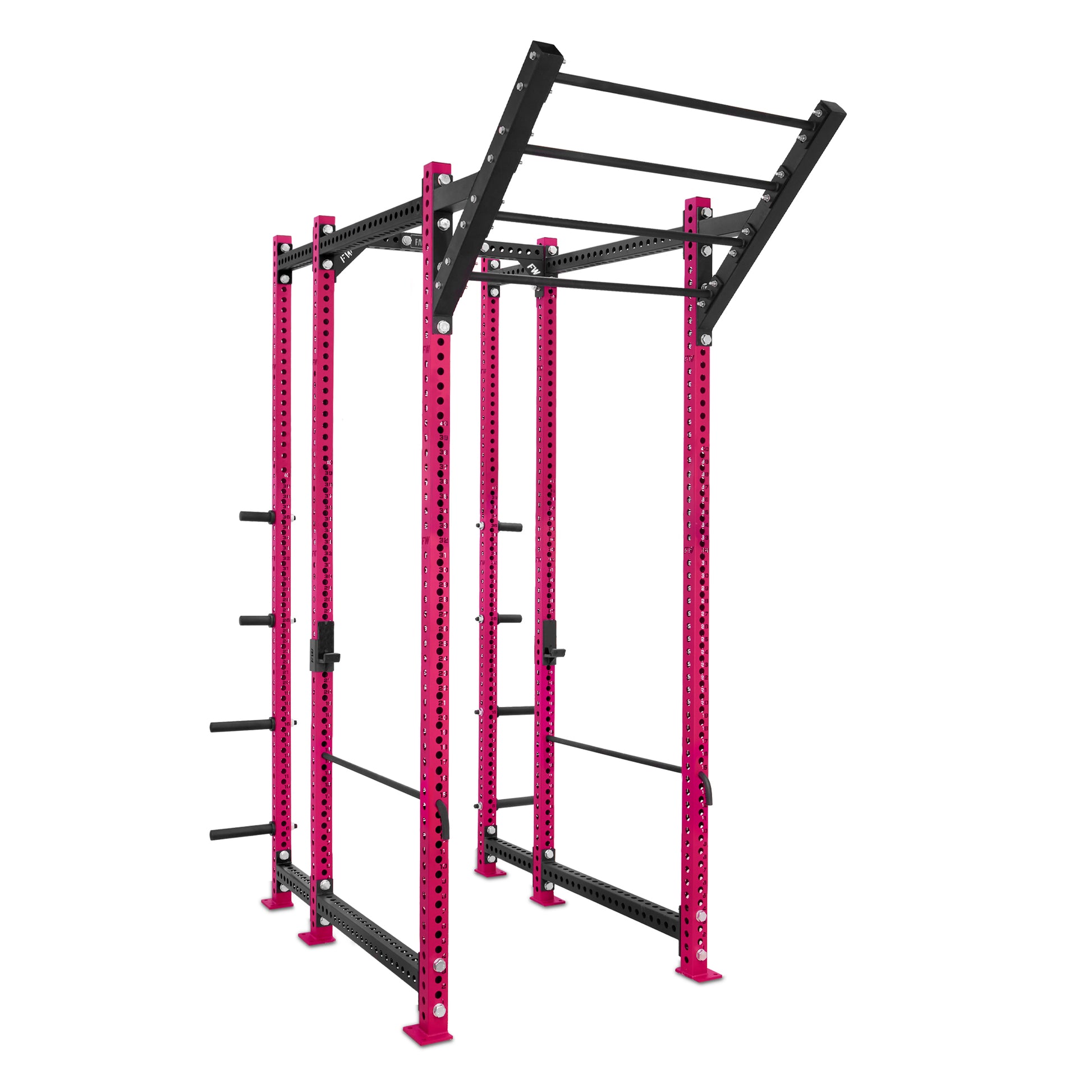Tall Power Rack with Storage Pink Level Up Bar Safety Bars