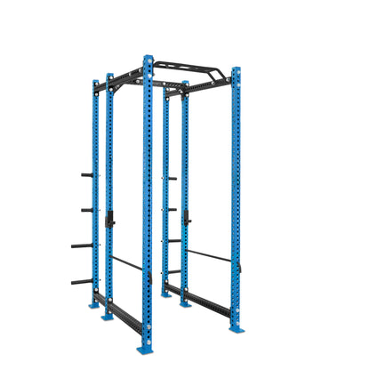 Tall Power Rack with Storage Blue Monkey Bar Safety Bars