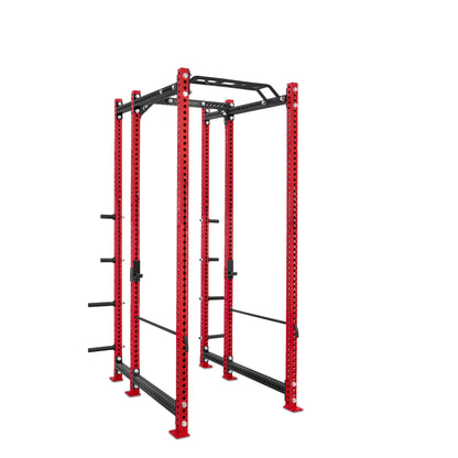 Tall Power Rack with Storage Red Monkey Bar Safety Bars
