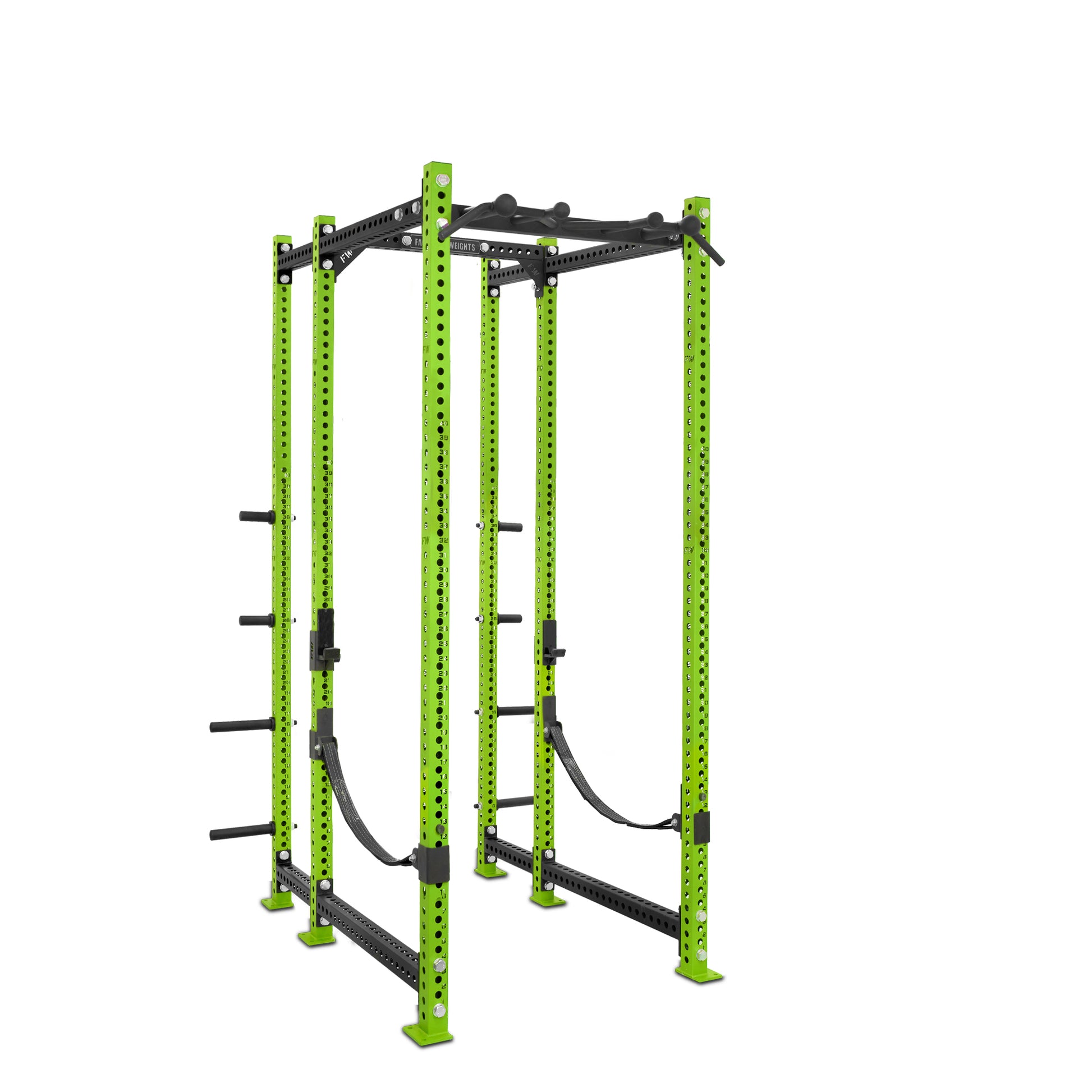 Tall Power Rack with Storage Green Omni Bar Webbed Catchers