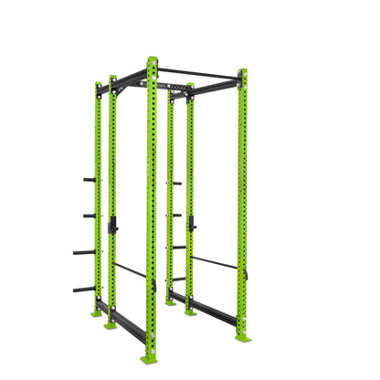 Tall Power Rack with Storage Green Standard Bar Safety Bars