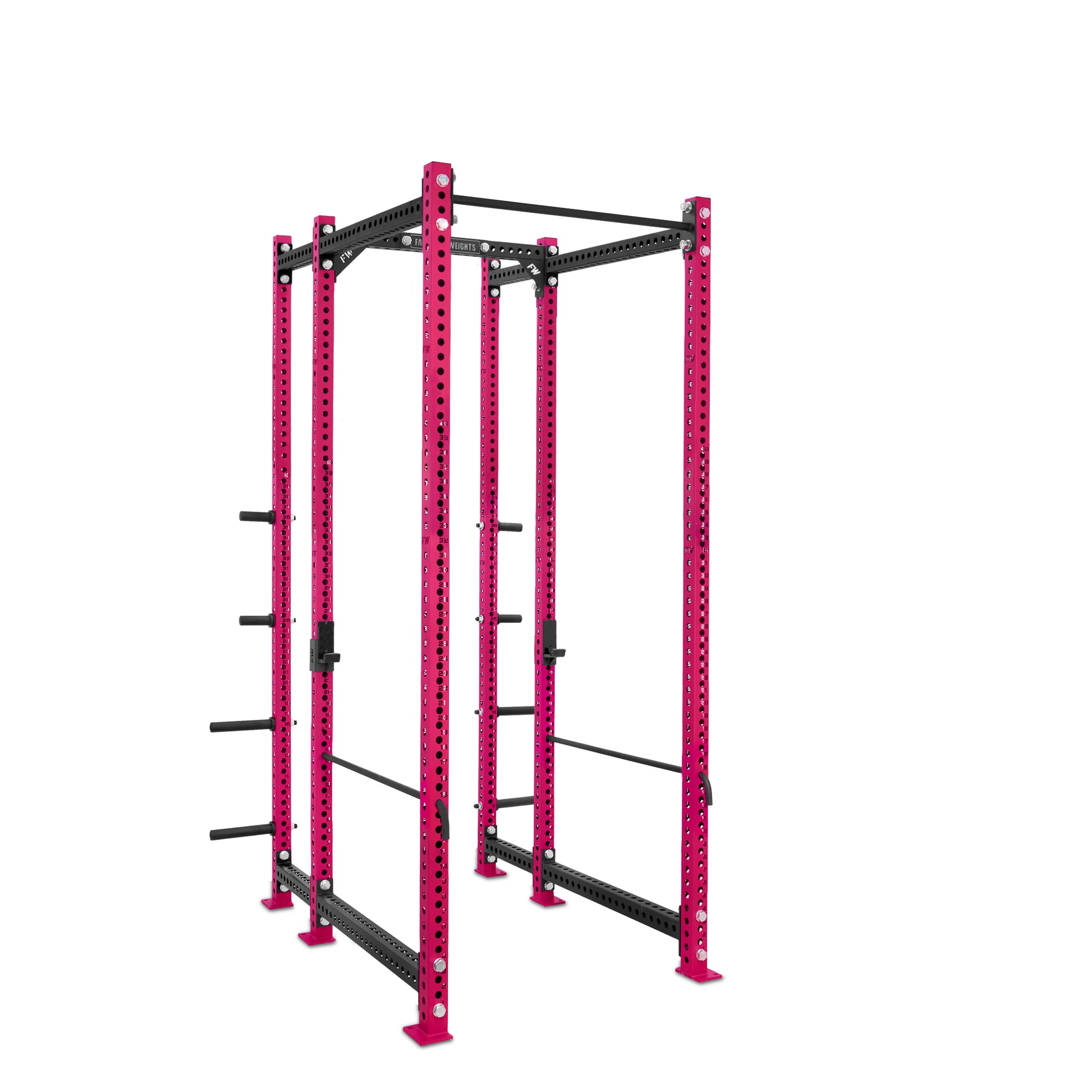 Tall Power Rack with Storage Pink Standard Bar Safety Bars