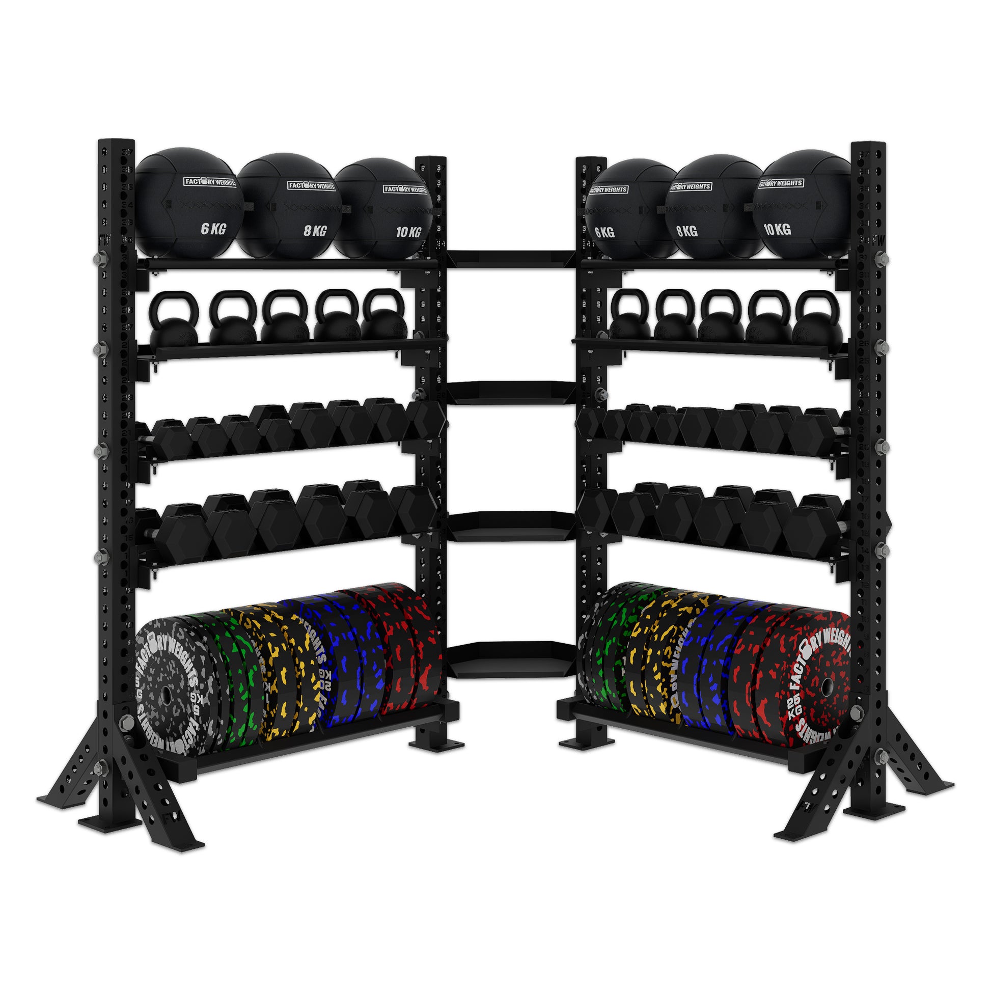 Pro Corner Storage Rack Asstd Colours Factory Weights