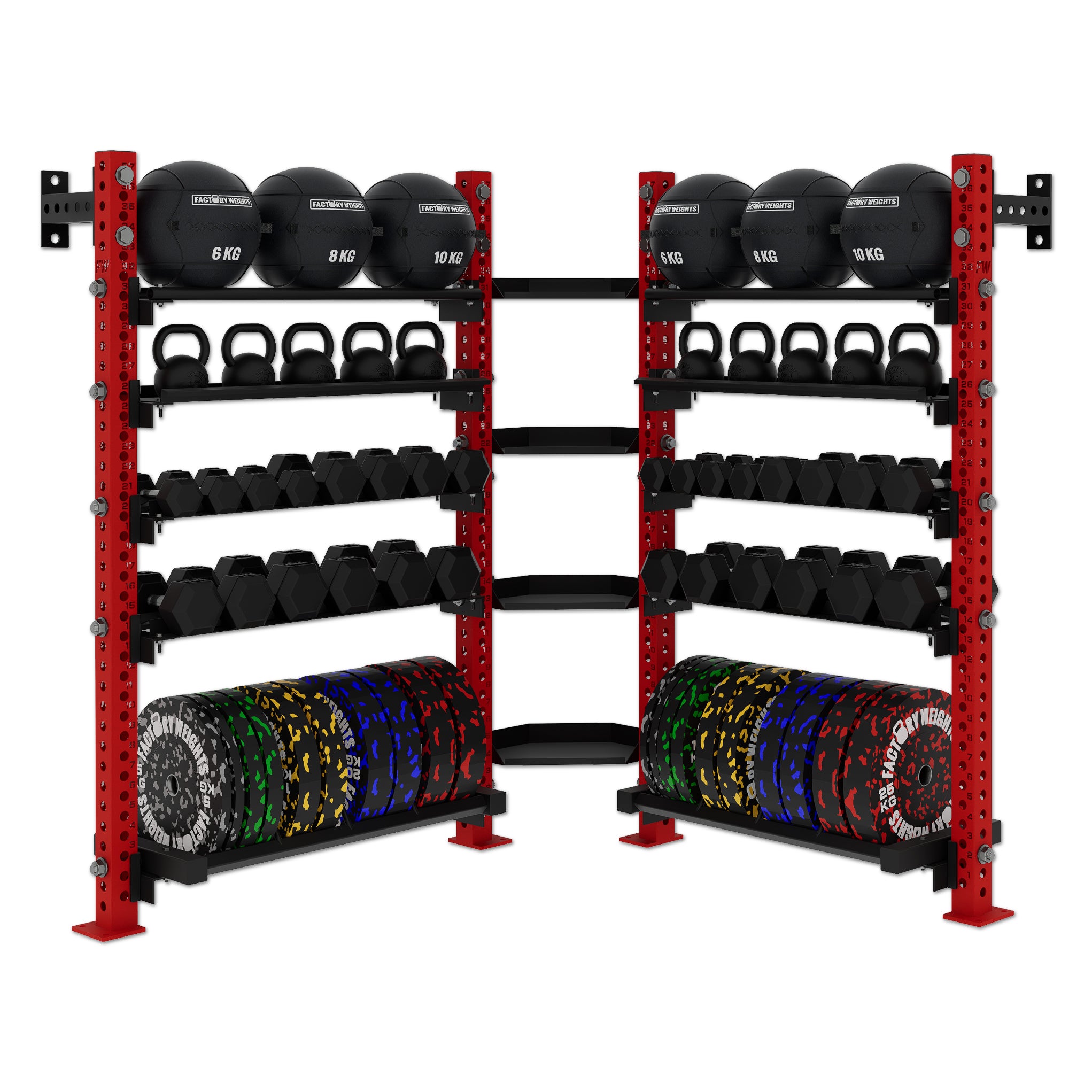 Pro Corner Storage Rack - Asstd Colours | Factory Weights