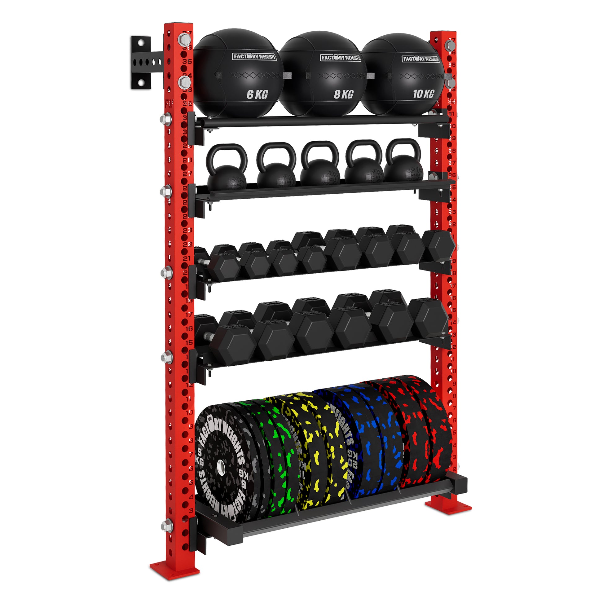 Wall Mounted Dumbbell Racks For Home Gym Vertical Dumbbell Storage Torque Fitness