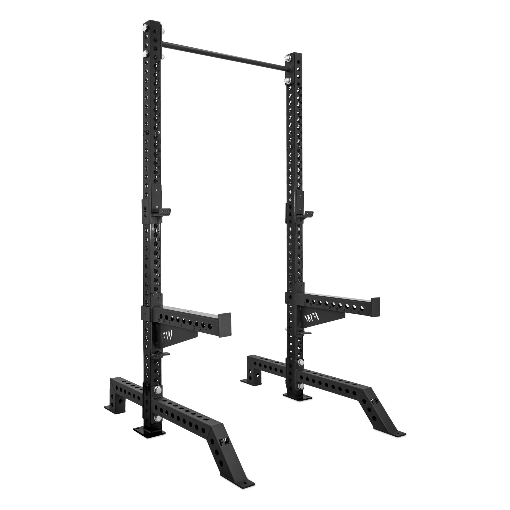 Regular Squat Rack Black Spotter Arms No
