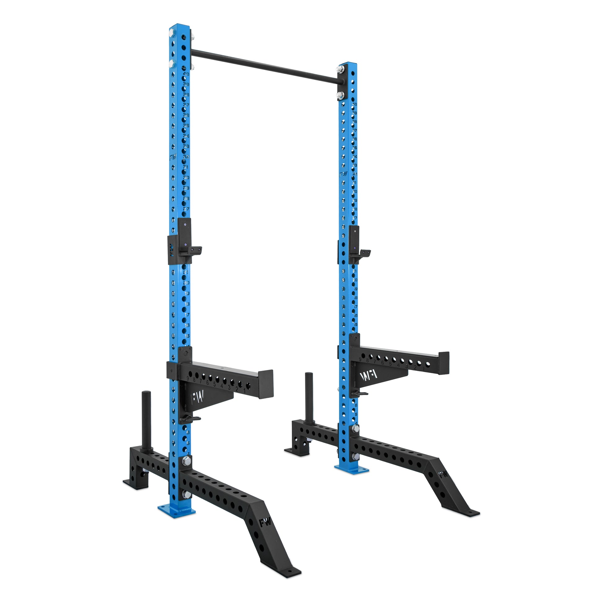 Regular Squat Rack Blue Spotter Arms Storage Pins