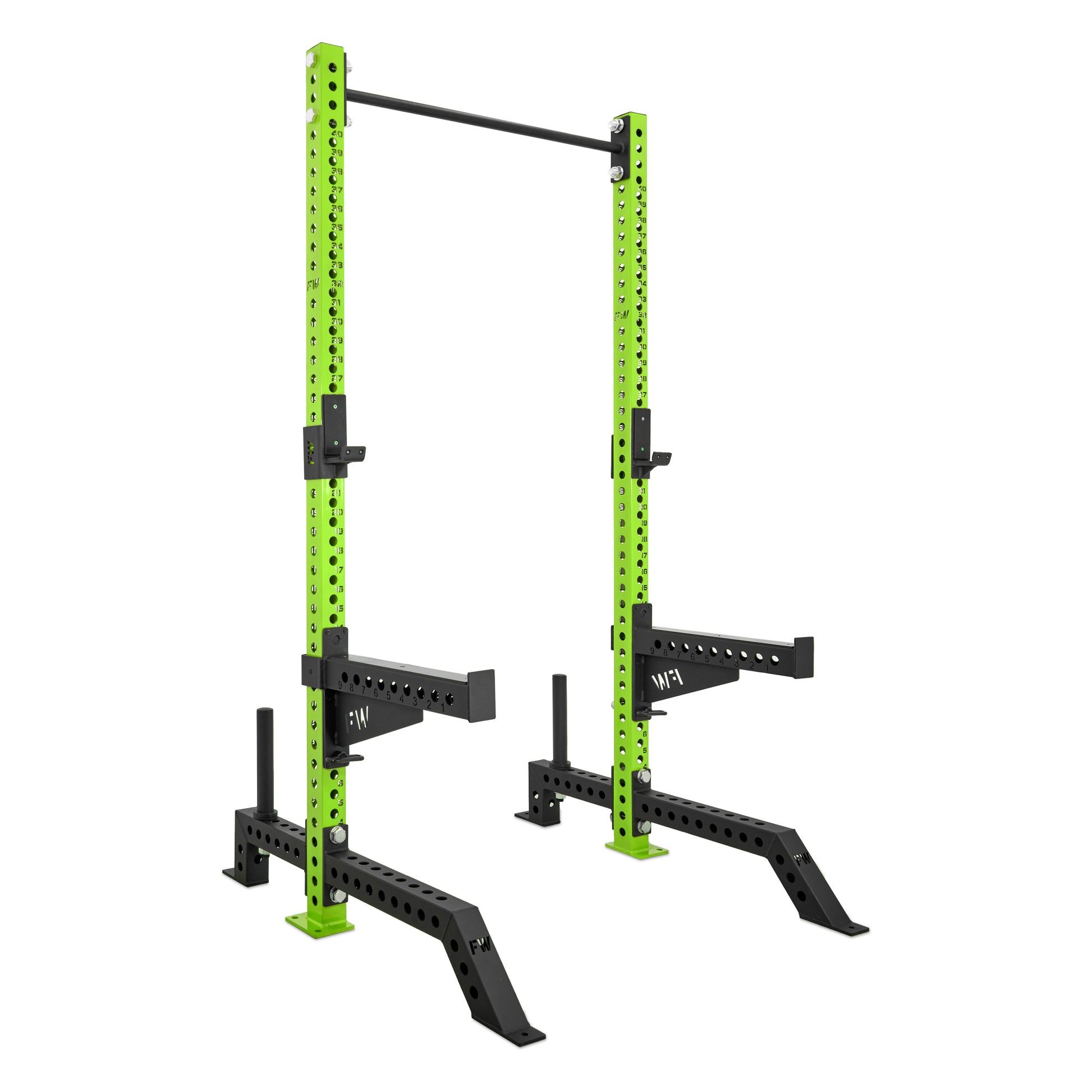 Regular Squat Rack Green Spotter Arms Storage Pins