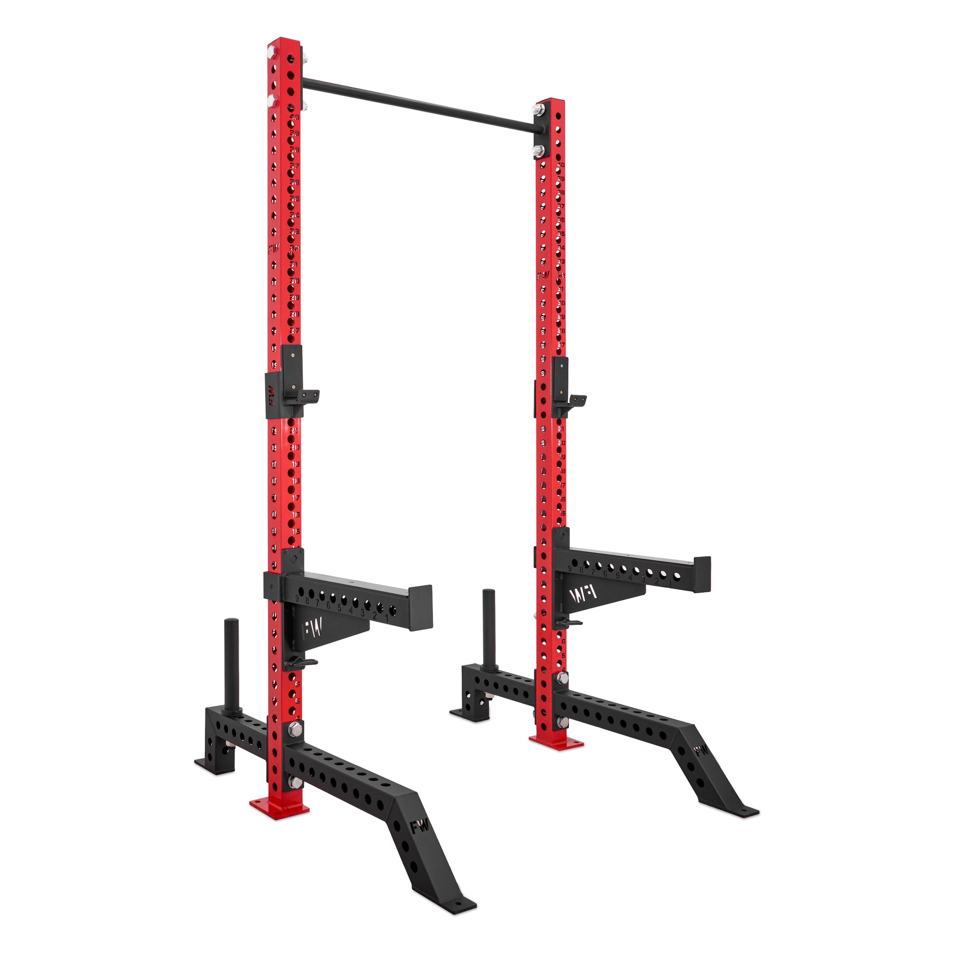 Regular Squat Rack Red Spotter Arms Storage Pins