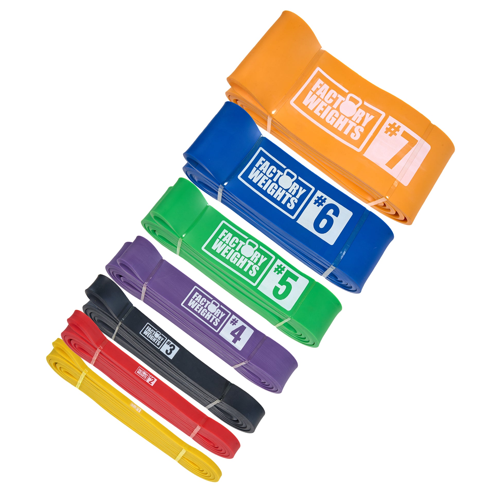 Resistance Bands Full Set (#1, #2, #3, #4, #5, #6, #7) 