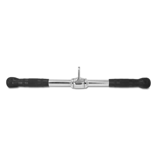 Rotating Straight Bar Cable Attachment with Rubber Grips 