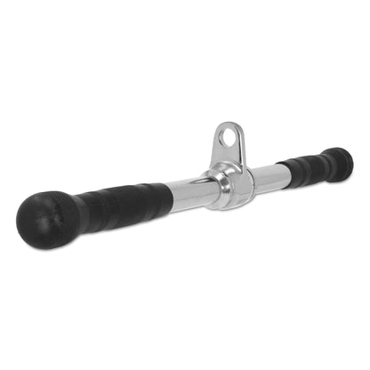 Rotating Straight Bar Cable Attachment with Rubber Grips 