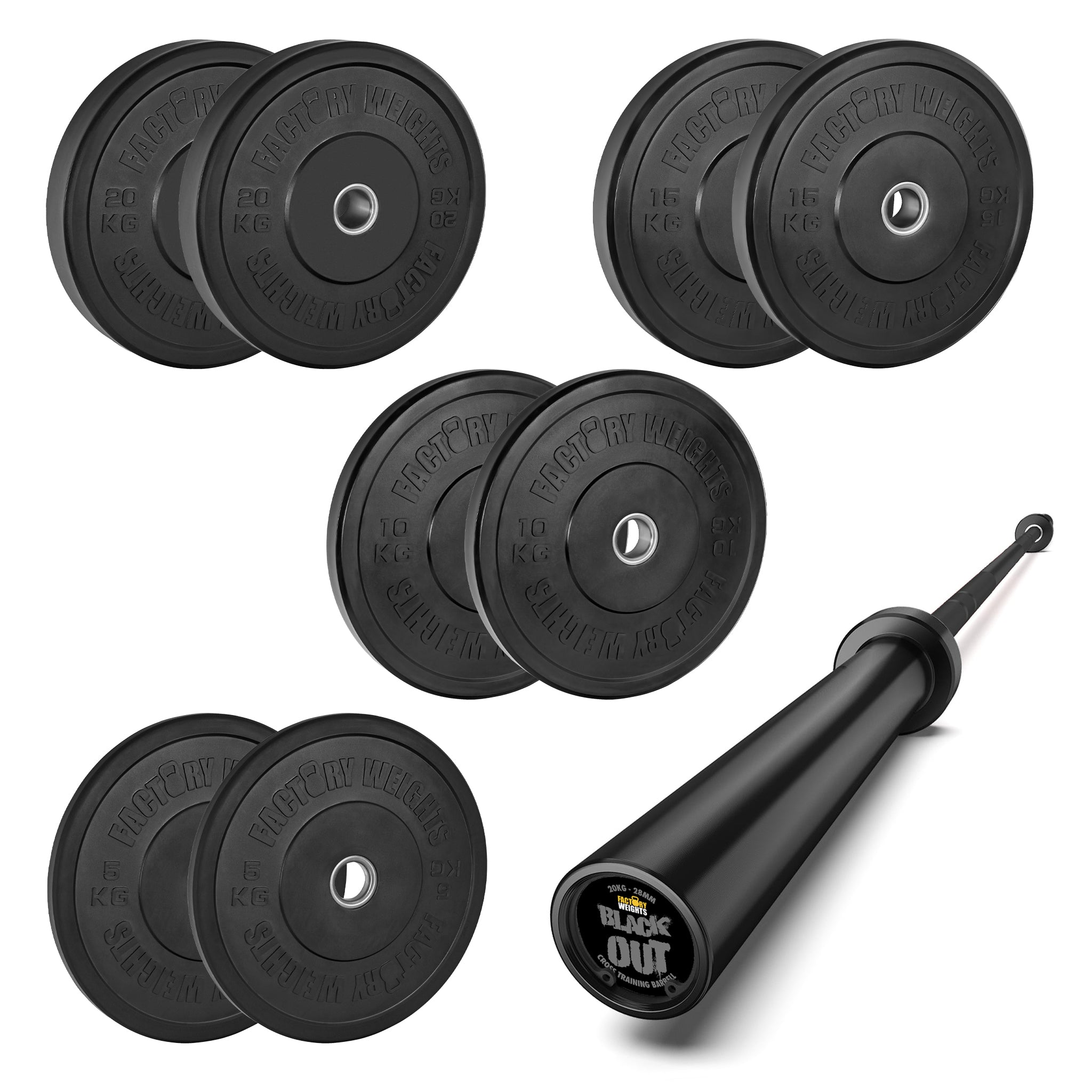 Bumper plate set with bar hot sale