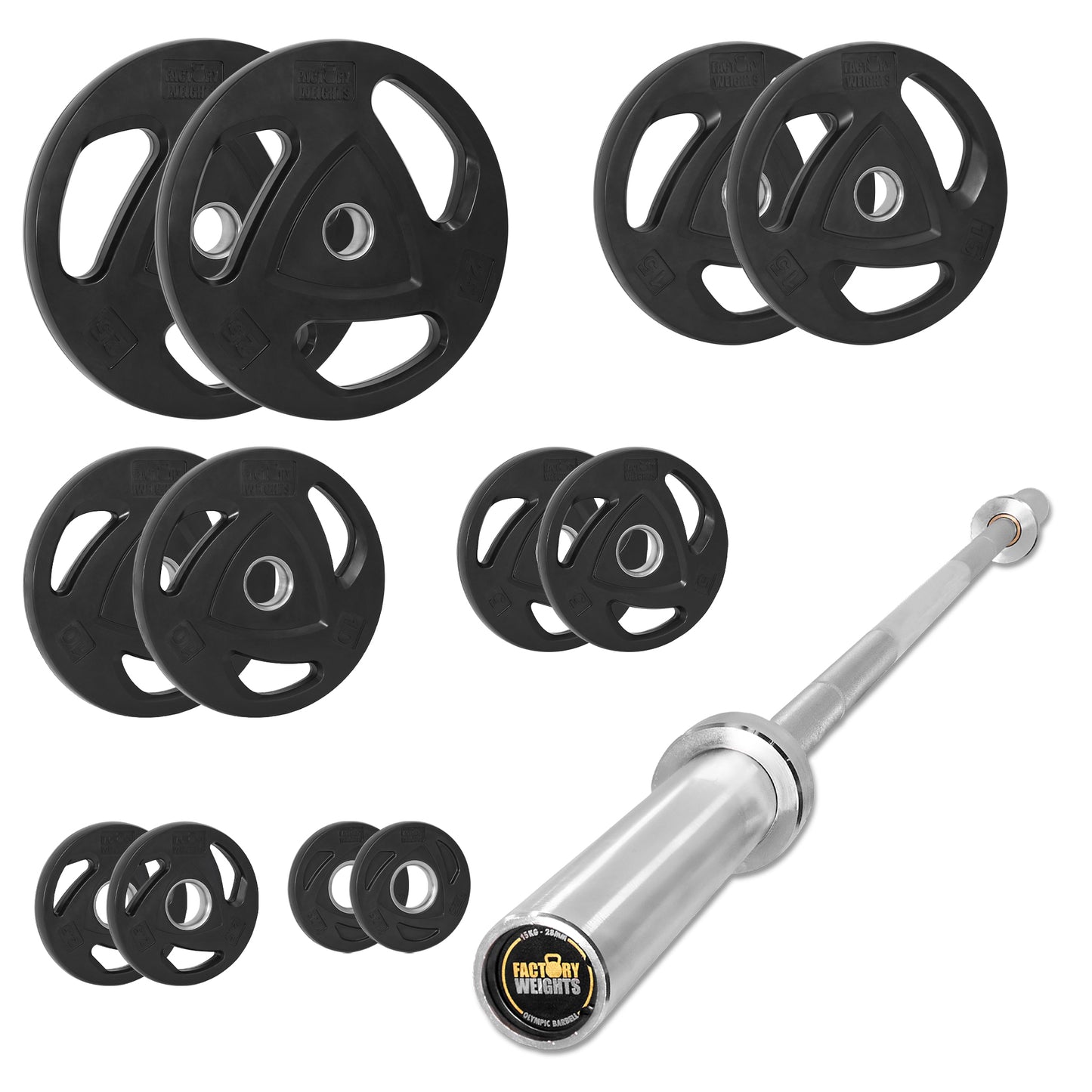 117.5kg Rubber Plate Set