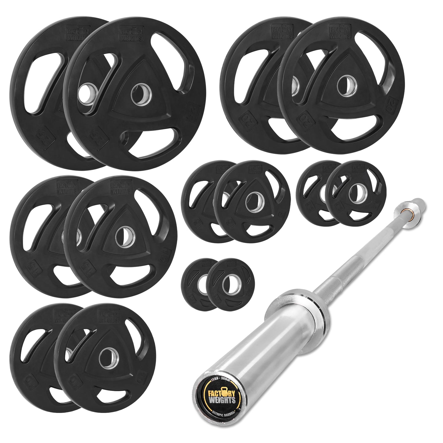 157.5kg Rubber Plate Set