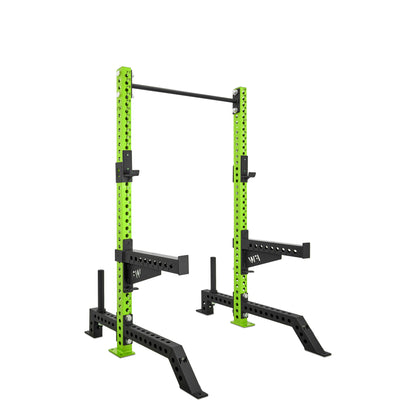 Short Squat Rack Green Spotter Arms Storage Pins